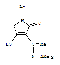 (9ci)-1-乙?；?3-[1-(二甲基亞肼基)乙基]-1,5-二氫-4-羥基-2H-吡咯-2-酮結(jié)構(gòu)式_306753-96-8結(jié)構(gòu)式