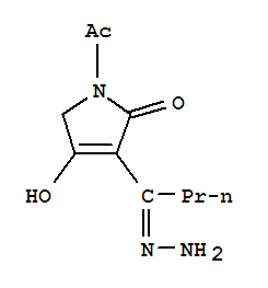 (9ci)-1-乙酰基-3-(1-亞肼基丁基)-1,5-二氫-4-羥基-2H-吡咯-2-酮結(jié)構(gòu)式_306753-97-9結(jié)構(gòu)式