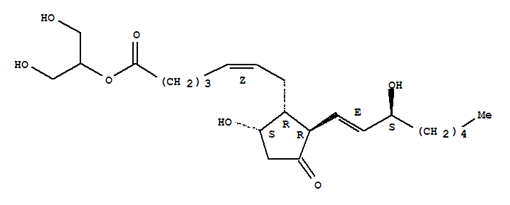 2,3-Dihydroxypropyl (5z,8xi,13e)-9,15-dihydroxy-11-oxoprosta-5,13-dien-1-oate Structure,309260-52-4Structure