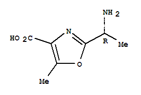 (9ci)-2-[(1r)-1-氨基乙基]-5-甲基-4-噁唑羧酸結(jié)構(gòu)式_312958-46-6結(jié)構(gòu)式