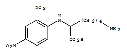 (S)-6-氨基-2-(2,4-二硝基苯基氨基)-己酸結(jié)構(gòu)式_3130-02-7結(jié)構(gòu)式