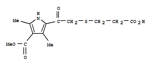 1H-pyrrole-3-carboxylicacid,5-[[(2-carboxyethyl )thio]acetyl ]-2,4-dimethyl -,3-methylester(9ci) Structure,315677-72-6Structure