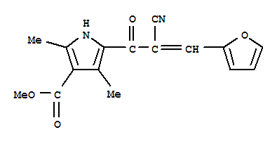 1H-pyrrole-3-carboxylicacid,5-[2-cyano-3-(2-furanyl )-1-oxo-2-propenyl ]-2,4-dimethyl -,methylester(9ci) Structure,315694-22-5Structure