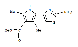 1H-pyrrole-3-carboxylicacid,5-(2-amino-4-thiazolyl )-2,4-dimethyl -,methylester(9ci) Structure,315694-33-8Structure