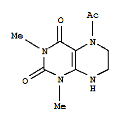 (8ci)-5-乙?；?5,6,7,8-四氫-1,3-二甲基- 2,4-二氧四氫蝶啶結(jié)構(gòu)式_31595-84-3結(jié)構(gòu)式