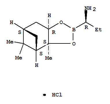 (aR,3aS,4S,6S,7aR)-alpha-乙基六氫-3a,5,5-三甲基-4,6-甲橋-1,3,2-苯并二氧硼烷-2-甲胺鹽酸鹽結(jié)構(gòu)式_319009-92-2結(jié)構(gòu)式