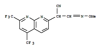 1,8-Naphthyridine-2-acetonitrile,alpha-[(methoxyimino)methyl ]-5,7-bis(trifluoromethyl)-(9ci) Structure,321433-98-1Structure