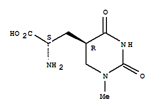 5-Pyrimidinepropanoic acid,alpha-aminohexahydro-1-methyl-2,4-dioxo-,(alphas,5r)-(9ci) Structure,326891-10-5Structure