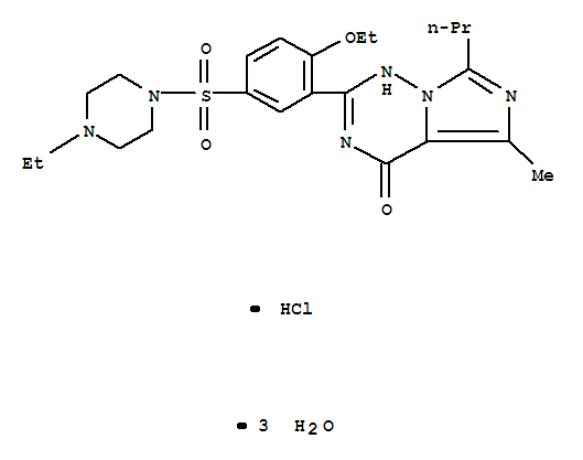 鹽酸瓦地那非三水合物結(jié)構(gòu)式_330808-88-3結(jié)構(gòu)式