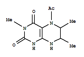 (8ci)-5-乙?；?5,6,7,8-四氫-3,6,7-三甲基- 2,4-二氧四氫蝶啶結構式_33130-66-4結構式