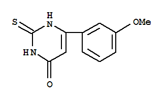 2,3-Dihydro-6-(3-methoxyphenyl)-2-thioxo-4(1h)-pyrimidinone Structure,33166-84-6Structure