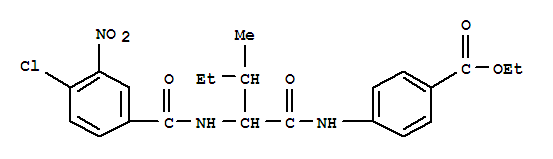 (9ci)-4-[[2-[(4-氯-3-硝基苯甲?；?氨基]-3-甲基-1-氧代戊基]氨基]-苯甲酸乙酯結(jié)構(gòu)式_334830-43-2結(jié)構(gòu)式