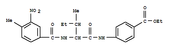 (9ci)-4-[[3-甲基-2-[(4-甲基-3-硝基苯甲?；?氨基]-1-氧代戊基]氨基]-苯甲酸乙酯結構式_334830-45-4結構式