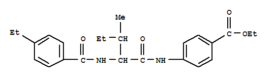 (9ci)-4-[[2-[(4-乙基苯甲?；?氨基]-3-甲基-1-氧代戊基]氨基]-苯甲酸乙酯結(jié)構(gòu)式_334830-49-8結(jié)構(gòu)式