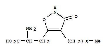 Alpha-amino-4-hexyl-2,3-dihydro-3-oxo-5-isoxazolepropanoic acid Structure,334887-43-3Structure