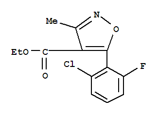 4-Isoxazolecarboxylicacid,5-(2-chloro-6-fluorophenyl)-3-methyl-,ethylester(9ci) Structure,334971-28-7Structure