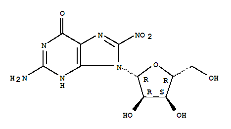 8-硝基鳥苷結(jié)構(gòu)式_337536-53-5結(jié)構(gòu)式