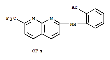 Ethanone,1-[2-[[5,7-bis(trifluoromethyl)-1,8-naphthyridin-2-yl ]amino]phenyl ]-(9ci) Structure,337928-11-7Structure