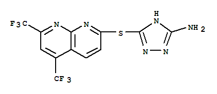 1H-1,2,4-triazol-3-amine,5-[[5,7-bis(trifluoromethyl)-1,8-naphthyridin-2-yl]thio]-(9ci) Structure,339026-17-4Structure