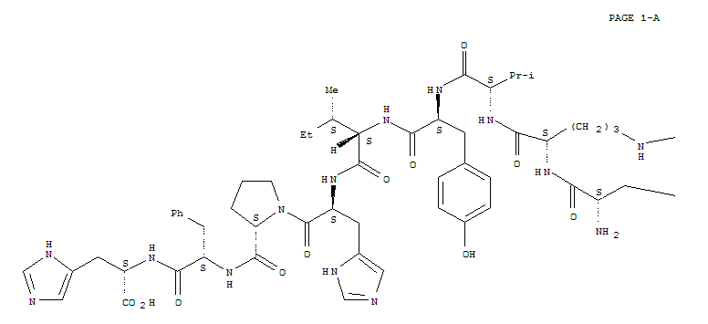 H-asp-arg-val-tyr-ile-his-pro-phe-his-oh Structure,34273-12-6Structure