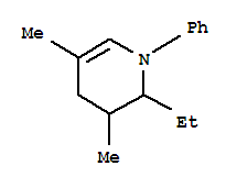 Pyridine,2-ethyl-1,2,3,4-tetrahydro-3,5-dimethyl-1-phenyl-(9ci) Structure,342802-11-3Structure