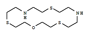 1-噁-4,10,16-三硫雜-7,13-二氮雜環(huán)十八烷結(jié)構(gòu)式_343372-28-1結(jié)構(gòu)式