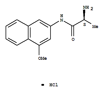 L-丙氨酸 4-甲氧基--萘酰胺鹽酸鹽結構式_3438-14-0結構式