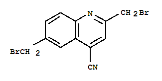 2,6-雙(溴甲基)-4-喹啉甲腈結(jié)構(gòu)式_344403-33-4結(jié)構(gòu)式