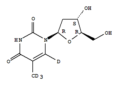 B-胸苷-D4結(jié)構(gòu)式_347841-67-2結(jié)構(gòu)式