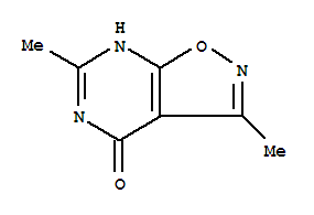 (9ci)-3,6-二甲基-異噁唑并[5,4-d]嘧啶-4(5h)-酮結(jié)構(gòu)式_35258-88-9結(jié)構(gòu)式