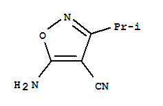 (9ci)-5-氨基-3-(1-甲基乙基)-4-異噁唑甲腈結(jié)構(gòu)式_35261-03-1結(jié)構(gòu)式