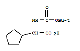 Cyclopentaneacetic acid, .alpha.-[[(1,1-dimethylethoxy)carbonyl]amino]- Structure,35264-06-3Structure