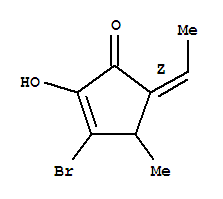 2-Cyclopenten-1-one,3-bromo-5-ethylidene-2-hydroxy-4-methyl-,(5z)-(9ci) Structure,353476-10-5Structure