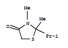 4-Thiazolidinone,2,3-dimethyl-2-(1-methylethyl)-(9ci) Structure,35348-14-2Structure