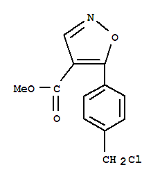 (9Ci)-5-[4-(氯甲基)苯基]-4-異噁唑羧酸甲酯結(jié)構(gòu)式_354222-21-2結(jié)構(gòu)式