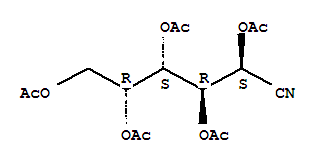 (1S,2R,3S,4R)-4,5-二乙酰氧基-1-氰基-1,2,3-戊烷三基三乙酸酯結(jié)構(gòu)式_35439-42-0結(jié)構(gòu)式