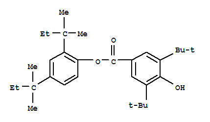 Benzoic acid,3,5-bis(1,1-dimethylethyl)-4-hydroxy-,2,4-bis(1,1-dimethylpropyl)phenyl ester Structure,35439-93-1Structure