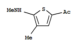 Ethanone,1-[4-methyl-5-(methylamino)-2-thienyl ]-(9ci) Structure,355401-31-9Structure