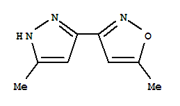 (9Ci)-5-甲基-3-(5-甲基-1H-吡唑-3-基)-異噁唑結構式_35592-90-6結構式