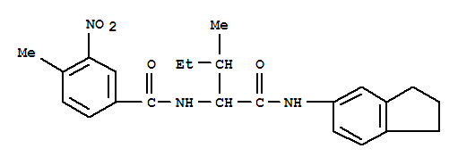 Benzamide,n-[1-[[(2,3-dihydro-1h-inden-5-yl)amino]carbonyl ]-2-methylbutyl ]-4-methyl-3-nitro-(9ci) Structure,356054-66-5Structure