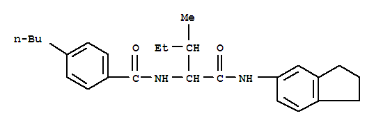 Benzamide,4-butyl-n-[1-[[(2,3-dihydro-1h-inden-5-yl)amino]carbonyl ]-2-methylbutyl ]-(9ci) Structure,356054-67-6Structure