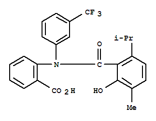 (9ci)-2-[[2-羥基-3-甲基-6-(1-甲基乙基)苯甲?；鵠[3-(三氟甲基]苯基]氨基]-苯甲酸結(jié)構(gòu)式_35713-66-7結(jié)構(gòu)式