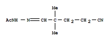 Acetic acid,(4-cyano-2,2-dimethylbutylidene)hydrazide (9ci) Structure,357295-15-9Structure