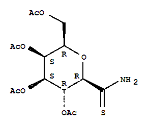 (2R,3S,4S,5R,6R)-2-(乙酰氧基甲基)-6-硫代氨基甲酰四氫-2H-吡喃-3,4,5-三基三乙酸酯結構式_358738-47-3結構式