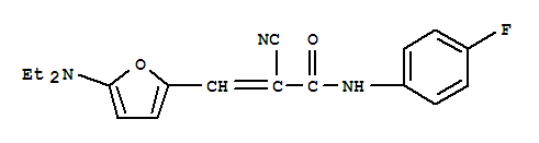 2-Propenamide,2-cyano-3-[5-(diethylamino)-2-furanyl ]-n-(4-fluorophenyl)- Structure,365980-92-3Structure