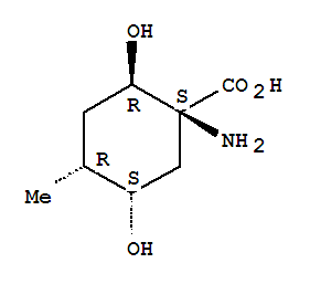 Cyclohexanecarboxylic acid,1-amino-2,5-dihydroxy-4-methyl-,(1r,2s,4s,5r)- Structure,367507-94-6Structure