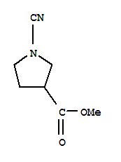 3-Pyrrolidinecarboxylicacid,1-cyano-,methylester(9ci) Structure,367906-55-6Structure