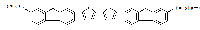 2-(2-Hexyl-9h-fluoren-7-yl)-5-(5-(2-hexyl-9h-fluoren-7-yl)thiophen-2-yl)thiophene Structure,369599-42-8Structure