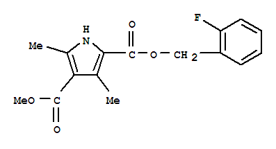 (9Ci)-3,5-二甲基-1H-吡咯-2,4-二羧酸 2-[(2-氟苯基)甲基]4-甲酯結(jié)構(gòu)式_369606-05-3結(jié)構(gòu)式