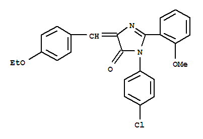 3-(4-氯苯基)-5-[(4-乙氧基苯基)亞甲基]-3,5-二氫-2-(2-甲氧基苯基)-4H-咪唑-4-酮結構式_369623-50-7結構式